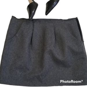 J. Crew Grey Wool  Mini Skirt. Size 4